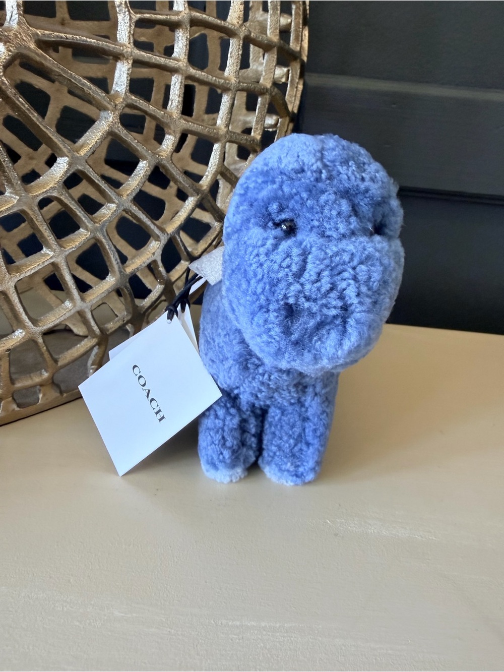 Coach Buddy Dinosaur Bag Charm In Shearling | Rexy 10th Birthday | NWT - Picture 2 of 5